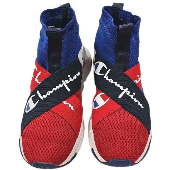 Champion ~Men\'s Size 8.5M~ Blue & Red High Top Shoes.
